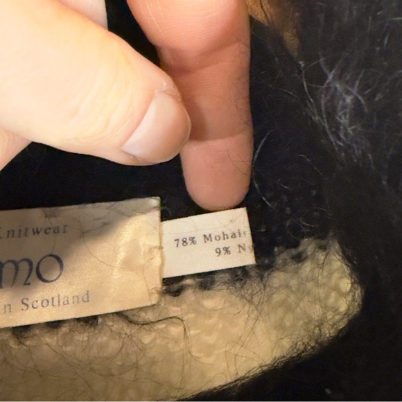 Vintage Casmo Handknitted Scotland Mohair Wool Sweater Size M/L 78% Mohair - Picture 11 of 13
